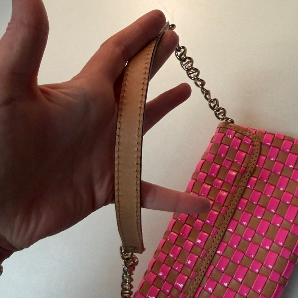 Kate Spade Pink and Tan Woven Clutch - Picture 5 of 6